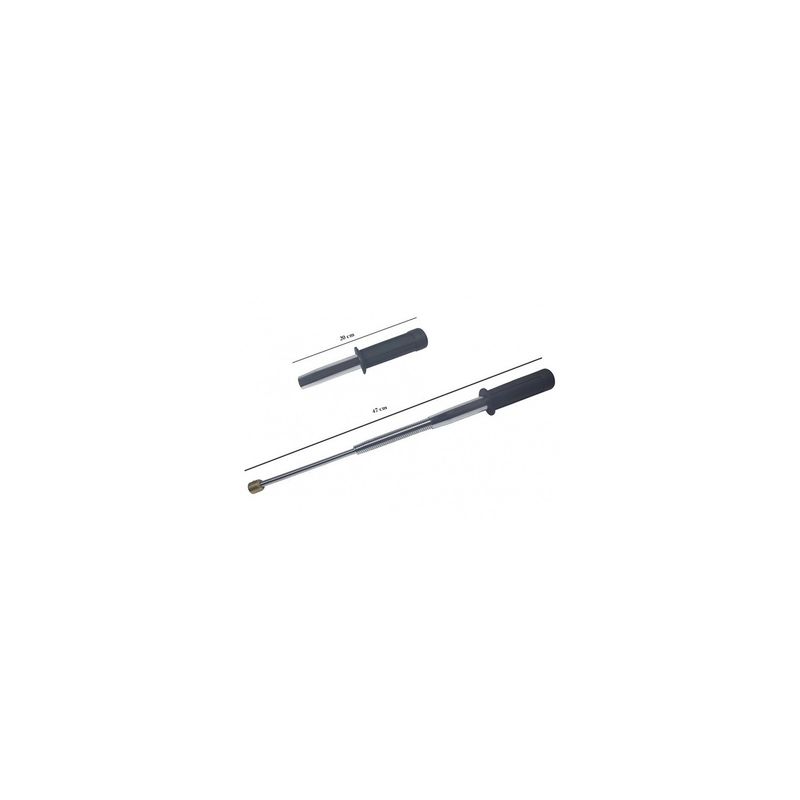 Sport si Outdoor - Sporturi de contact - Produse autoaparare - Baston telescopic din otel, 3 elementi, 47 cm, flexibil, elementi din arcuri, maner cauciuc, argintiu - Infinity.ro