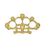 Sport si Outdoor - Sporturi de contact - Produse autoaparare - Pumnal tip box, rozeta autoaparare cu 3 capete mort, 1 cm grosime, auriu - Infinity.ro