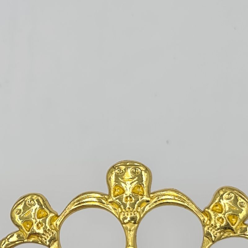 Sport si Outdoor - Sporturi de contact - Produse autoaparare - Pumnal tip box, rozeta autoaparare cu 3 capete mort, 1 cm grosime, auriu - Infinity.ro