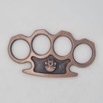 Sport si Outdoor - Sporturi de contact - Produse autoaparare - Pumnal Tip Box, Autoaparare, Maner Cap de Mort, Bronz - Infinity.ro