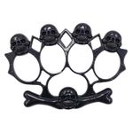 Sport si Outdoor - Sporturi de contact - Produse autoaparare - Pumnal tip box, rozeta autoaparare cu 4 cranii, 1 cm grosime, neagra, - Infinity.ro