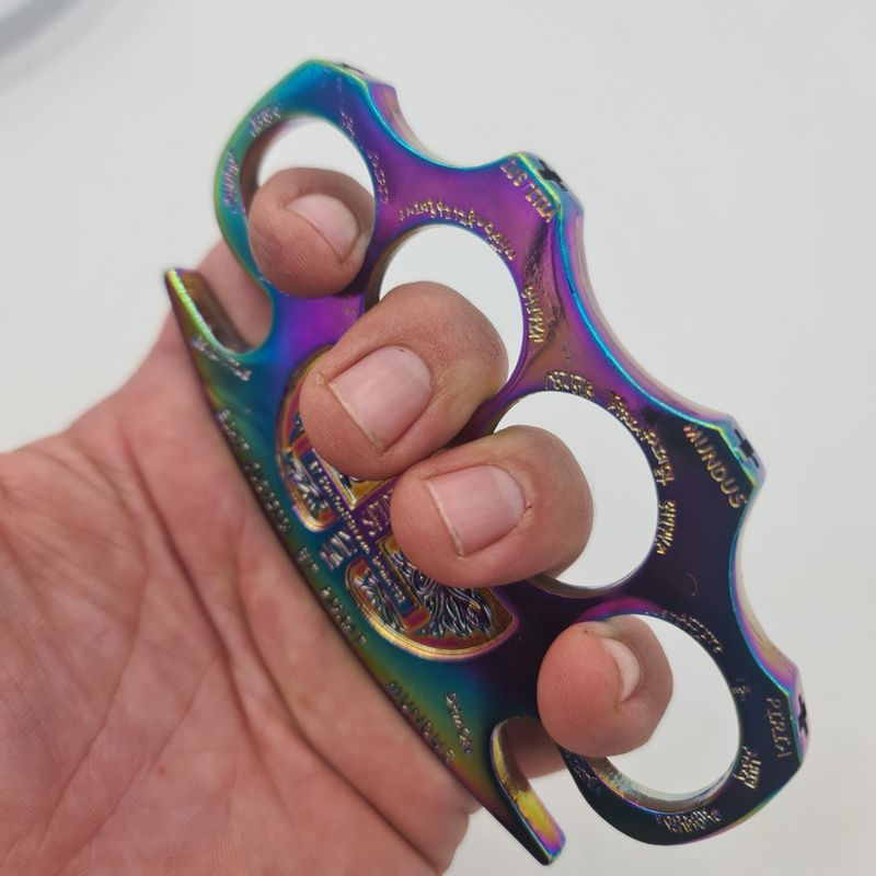 Sport si Outdoor - Sporturi de contact - Produse autoaparare - Pumnal Fade, Model "Fiat iustitia, et pereat mundus", Otel, 12.5x7x0.6 cm - Infinity.ro