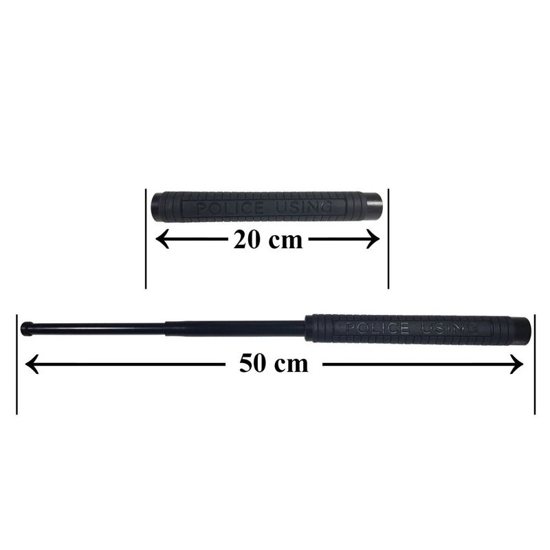 Sport si Outdoor - Sporturi de contact - Produse autoaparare - Baston telescopic din otel, 50 cm, 3 sectiuni, husa, P1 - Infinity.ro