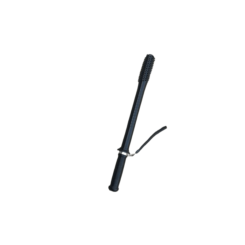 Sport si Outdoor - Sporturi de contact - Produse autoaparare - Baston din Cauciuc Negru, pentru Autoaparare, cu Clips pentru Centura, 48 cm - Infinity.ro
