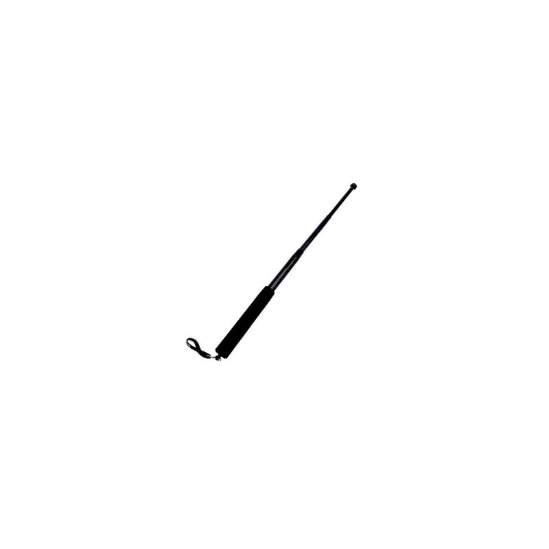 Sport si Outdoor - Sporturi de contact - Produse autoaparare - Baston telescopic metalic, 4 segmente, 64 cm, maner burete, full negru - Infinity.ro