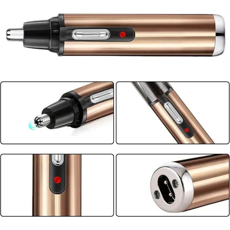 Ingrijire personala si Cosmetice - Aparate & accesorii ingrijire personala - Aparate de ras si tuns - Aparate de tuns - Trimmer 2 in 1 pentru nas, urechi, barba si perciuni, reincarcabil, compact ABYZ - Infinity.ro