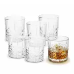 Casa si Gradina - Bucatarie si vesela - Cani si pahare - Pahare - Set 6 pahare din sticla pentru whisky cu model, 335 ml, calitate premium ABYZ - Infinity.ro