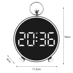 Casa si Gradina - Electrice - Ceasuri si statii meteo - Ceas de alarma digital LED cu afisaj, alimentare USB, 14x11.2x4 cm, negru ABYZ - Infinity.ro