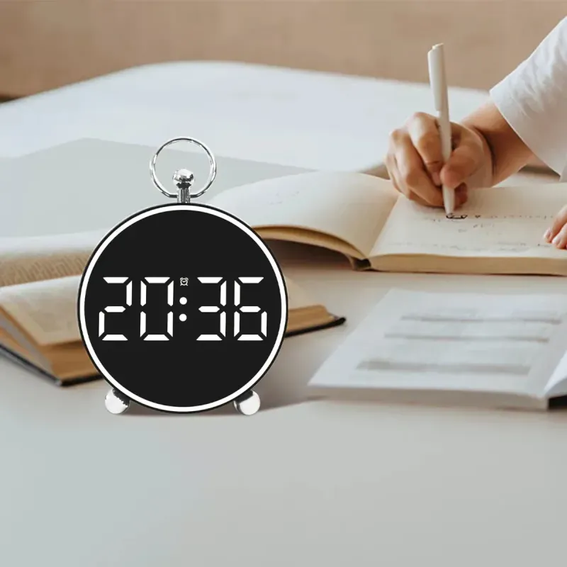 Casa si Gradina - Electrice - Ceasuri si statii meteo - Ceas de alarma digital LED cu afisaj, alimentare USB, 14x11.2x4 cm, negru ABYZ - Infinity.ro