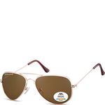 Fashion, accesorii si bijuterii - Barbati - Accesorii barbati - Ochelari de soare barbati - Ochelari de soare polarizati Montana Eyewear MP94B, gold, brown lenses - Infinity.ro