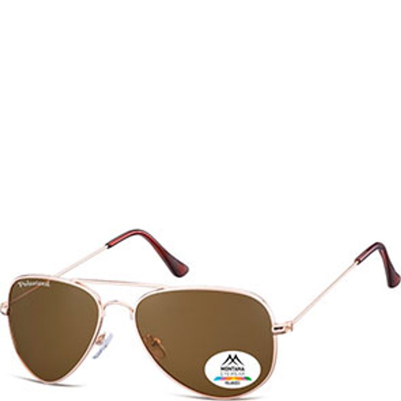Fashion, accesorii si bijuterii - Barbati - Accesorii barbati - Ochelari de soare barbati - Ochelari de soare polarizati Montana Eyewear MP94B, gold, brown lenses - Infinity.ro