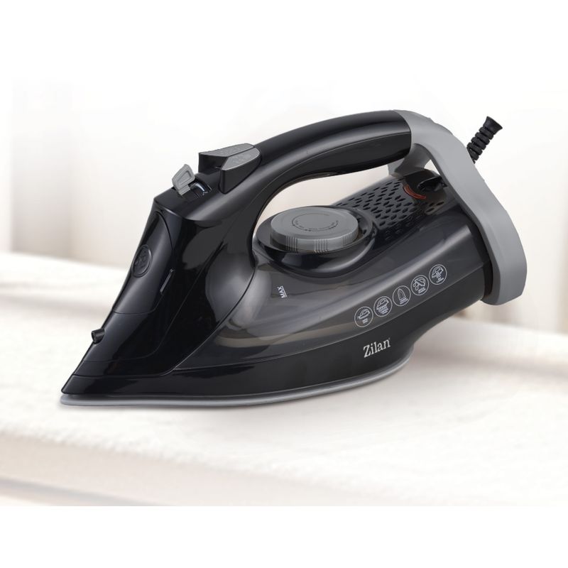 Electronice si Electrocasnice - Ingrijirea tesaturilor - Fiare de calcat - Fier de Calcat ZILAN ZLN3911, Talpa din ceramica, Temperatura reglabila, Indicator luminos, 300ml, Putere 2300W - Infinity.ro