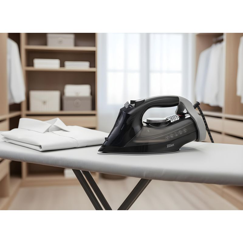 Electronice si Electrocasnice - Ingrijirea tesaturilor - Fiare de calcat - Fier de Calcat ZILAN ZLN3911, Talpa din ceramica, Temperatura reglabila, Indicator luminos, 300ml, Putere 2300W - Infinity.ro