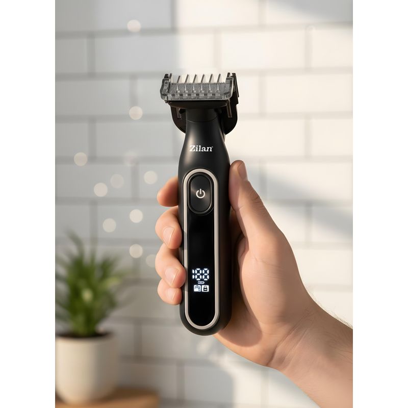 Ingrijire personala si Cosmetice - Aparate & accesorii ingrijire personala - Aparate de ras si tuns - Aparate de tuns - Aparat de Tuns Helios ZILAN ZLN8940, Protectie IPx6, Utilizare pe uscat sau umed, Silentios, Afisaj LED - Infinity.ro