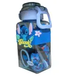 Casa si Gradina - Bucatarie si vesela - Cani si pahare - Sticle - Sticla Copii cu Capac Flip si Maner, Model de genul Stitch, Albastra, 750 ml - Infinity.ro