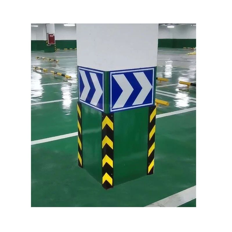 Auto si Moto - Moto - Echipamente protectie moto - Accesorii protectie moto - Protectie Perete Colt cu Banda Reflectorizanta, Negru cu Galben, 59 x 7.5 cm - Infinity.ro