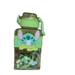 Casa si Gradina - Bucatarie si vesela - Cani si pahare - Sticle - Sticla Copii cu Capac Flip si Maner, Model de genul Stitch, Verde, 750 ml - Infinity.ro