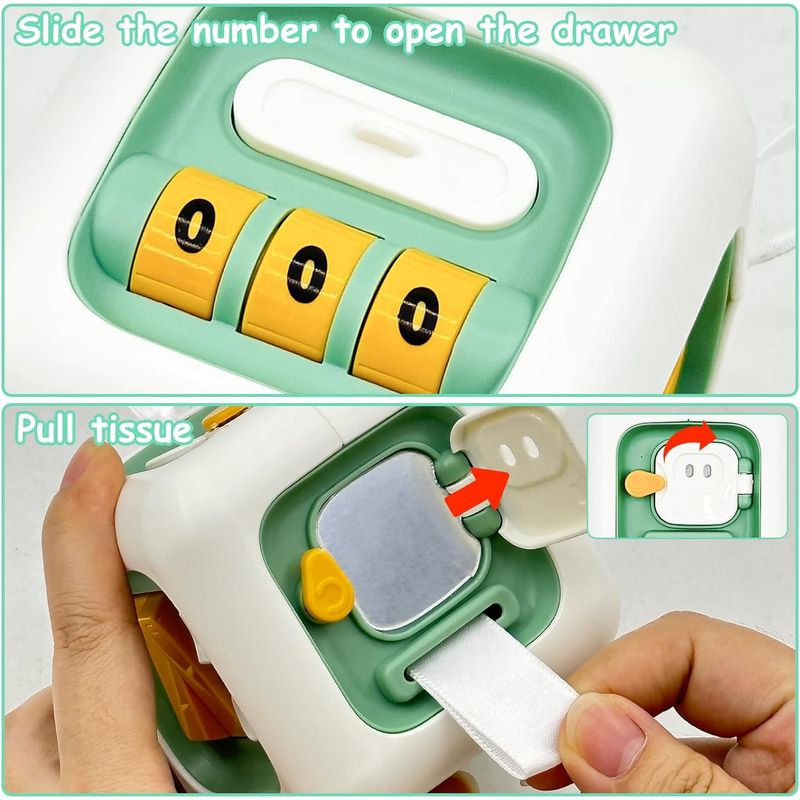 Jucarii, Copii si Bebe - Jucarii si jocuri - Jucarii bebelusi - Jucarii interactive bebelusi - Jucarie Interactiva Montessori 6 in 1 tip Busy Cube Senzorial pentru Bebelusi, Dezvoltare Motricitate Fina, Coordonare, - Infinity.ro