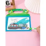 Carti si Birotica - Carti - Carti pentru copii - Carti de colorat - Carte de Colorat cu Apa "Magic Water Book", Maner si Carioca. Reutilizabila, 22x20cm, Dinozauri - Infinity.ro