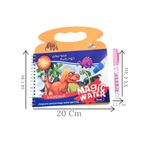 Carti si Birotica - Carti - Carti pentru copii - Carti de colorat - Carte de Colorat cu Apa "Magic Water Book", Maner si Carioca. Reutilizabila, 22x20cm, Dinozauri - Infinity.ro