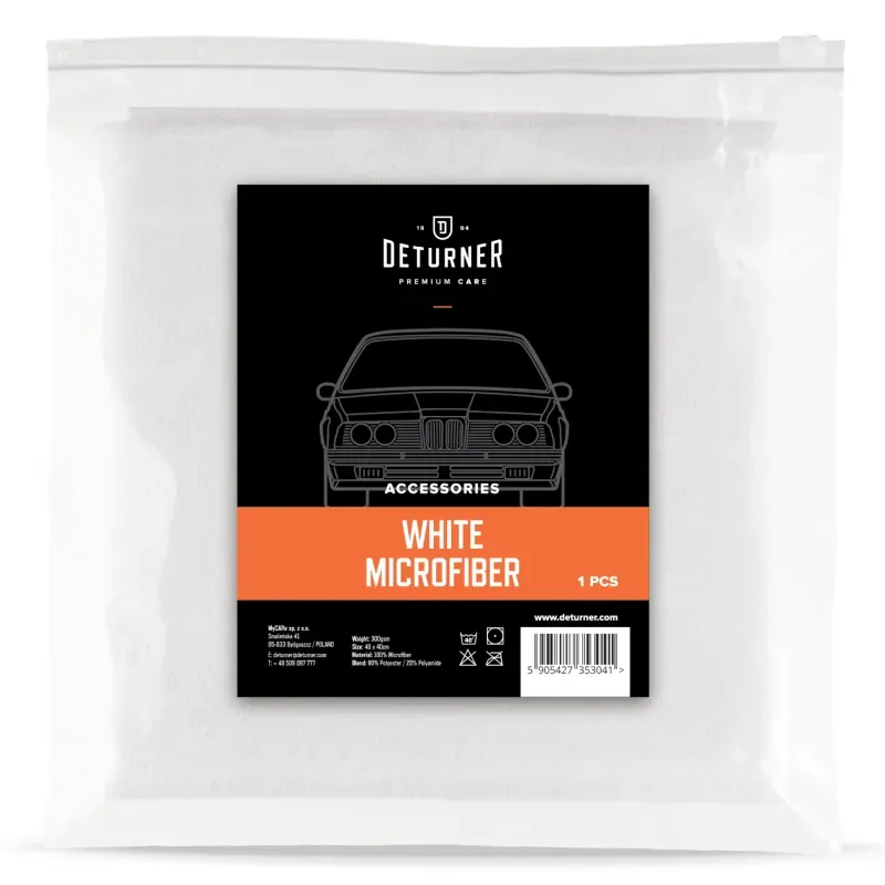 Auto si Moto - Intretinere auto - Produse curatare auto - Deturner White Microfiber - Microfibra Profesionala Pentru Piele Si Interior - 300 GSM - Infinity.ro