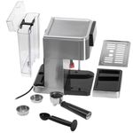 Electronice si Electrocasnice - Electrocasnice bucatarie - Preparare bauturi - Espressoare - Espressor Manual Adler AD 4390 1.5L 20Bar Thermoblock PID Dispozitiv Manual de Spumare Lapte 1350W Argintiu - Infinity.ro