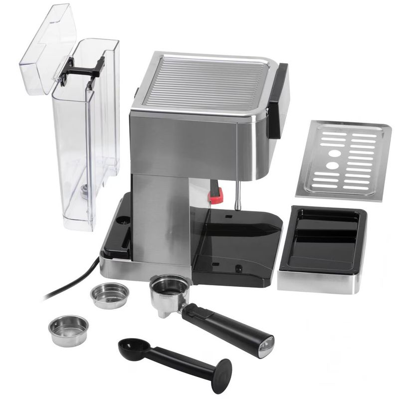 Electronice si Electrocasnice - Electrocasnice bucatarie - Preparare bauturi - Espressoare - Espressor Manual Adler AD 4390 1.5L 20Bar Thermoblock PID Dispozitiv Manual de Spumare Lapte 1350W Argintiu - Infinity.ro