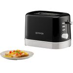 Electronice si Electrocasnice - Electrocasnice bucatarie - Preparare paine - Prajitoare de paine - Prajitor de paine GORENJE T800DB, 2 felii, 800W, negru-argintiu - Infinity.ro