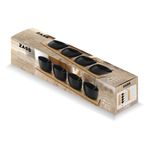 Casa si Gradina - Bucatarie si vesela - Vesela si tacamuri - Vesela pentru servire - Set boluri servire pe suport de bambus ZASS ZG-SB 04 Negru - Infinity.ro