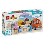 Jucarii, Copii si Bebe - Jucarii si jocuri - Seturi de constructie si cuburi - Cuburi si caramizi - LEGO DUPLO VIZITA CU BLUE LA FURGONETA DE INGHETATA 10458 - Infinity.ro
