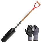 Casa si Gradina - Gradinarit si plante - Unelte gradinarit - Lopeti si unelte de sapat - Set harlet, cazma, ingust, varf zimtat, maner lemn, 128 cm, cu manusi, RedShark - Infinity.ro