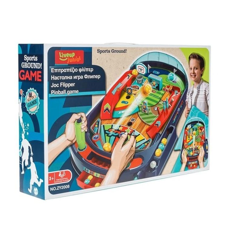 Jucarii, Copii si Bebe - Jucarii si jocuri - Jocuri si puzzle - Jocuri de societate - Masa de Joc, Flipper, Baschet si Fotbal, plastic, 3ani+, 47.5x9x30cm - Infinity.ro