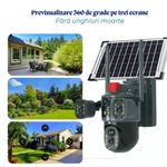 Casa si Gradina - Electrice - Smart Home - Camere de supraveghere - Camera de supraveghere cu panou solar V380 PRO - Conectivitate 4G - 12MP 4K Ultra HD - Infinity.ro