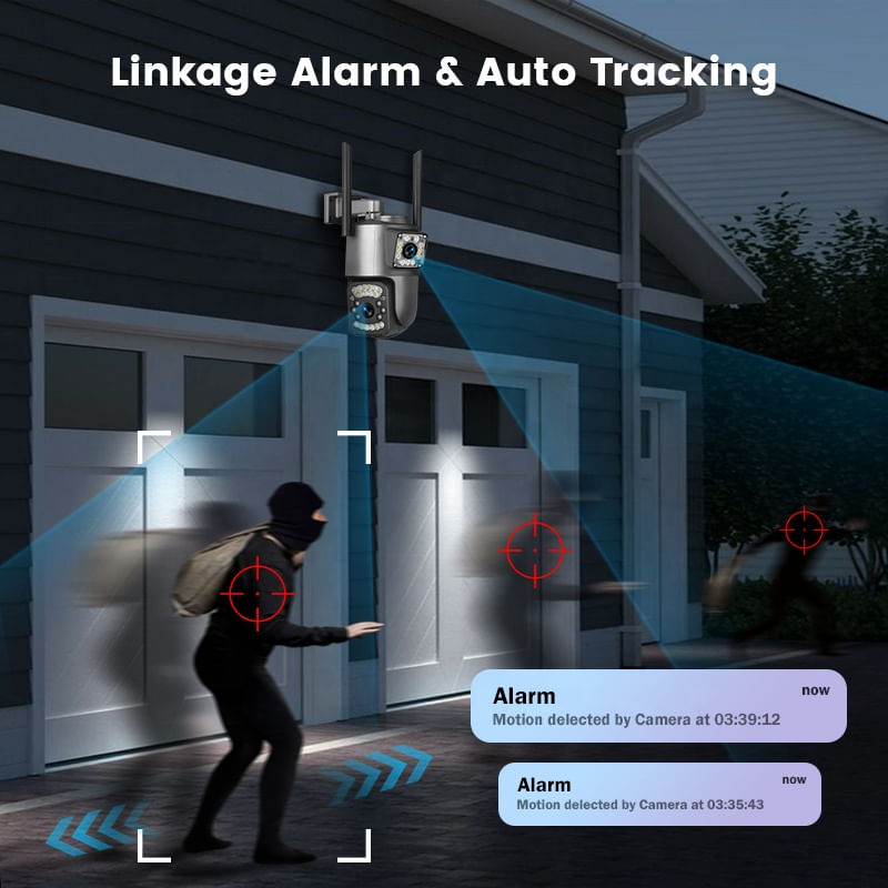 Casa si Gradina - Electrice - Smart Home - Camere de supraveghere - Camera de supraveghere V380 PRO, Conectivitate Wifi, 2 Lentile, PTZ Rotativ, 6MP Ultra HD - Infinity.ro