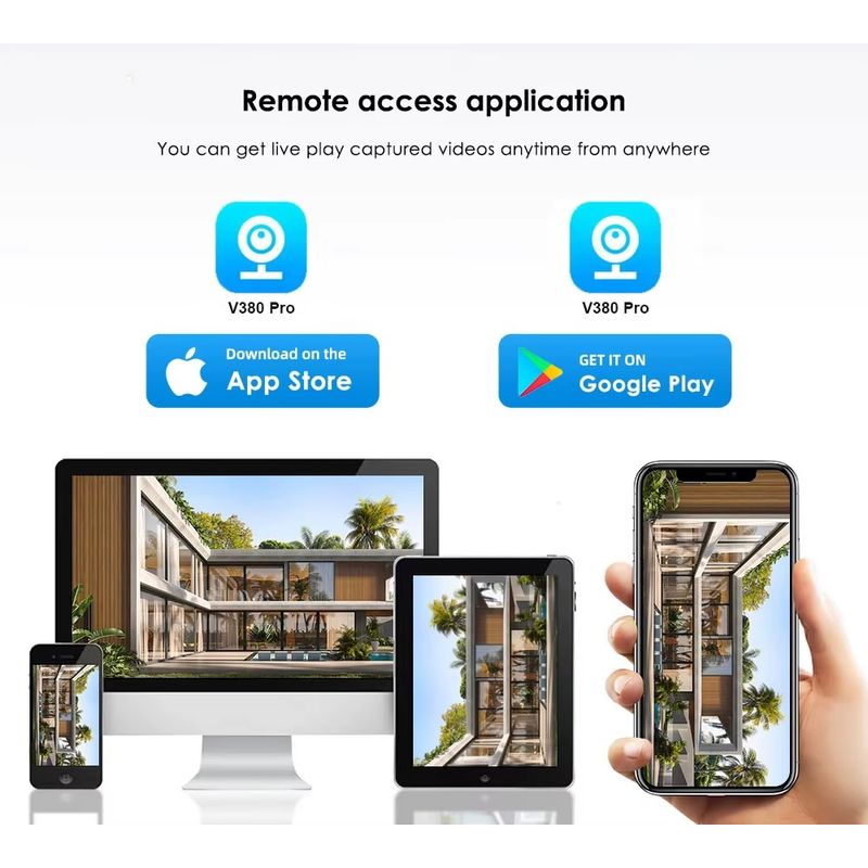 Casa si Gradina - Electrice - Smart Home - Camere de supraveghere - Camera de supraveghere V380 PRO, Conectivitate Wifi, 2 Lentile, PTZ Rotativ, 6MP Ultra HD - Infinity.ro