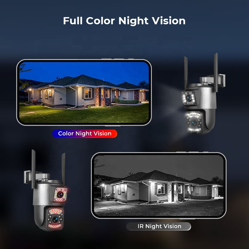 Casa si Gradina - Electrice - Smart Home - Camere de supraveghere - Camera de supraveghere V380 PRO, Conectivitate 4G, 2 Lentile, PTZ Rotativ, 6MP Ultra HD - Infinity.ro