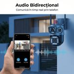 Casa si Gradina - Electrice - Smart Home - Camere de supraveghere - Camera de supraveghere V380 PRO - Conectivitate WIFI - 2 Lentile - PTZ Rotativ - 9MP Ultra HD - Infinity.ro