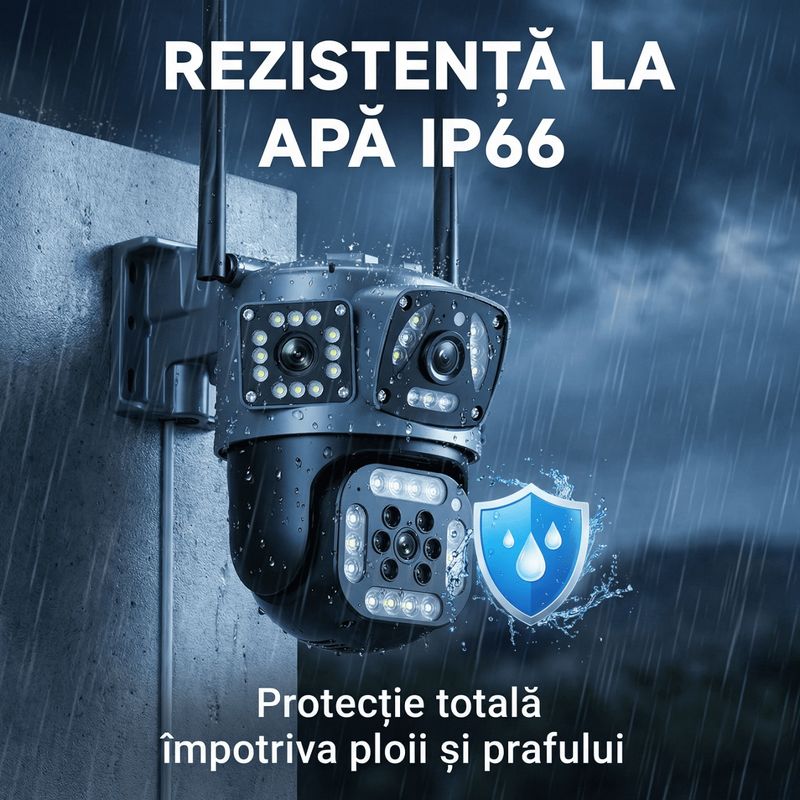 Casa si Gradina - Electrice - Smart Home - Camere de supraveghere - Camera de supraveghere V380 PRO - Conectivitate WIFI - 2 Lentile - PTZ Rotativ - 9MP Ultra HD - Infinity.ro