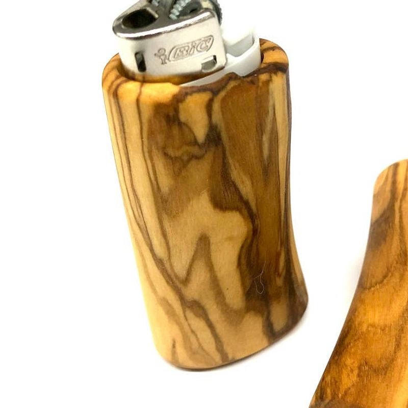 Market - Tutun si tigari - Articole si accesorii tutun - Husa pentru bricheta din lemn de maslin, compatibila BIC J25, 7x3 cm - Infinity.ro