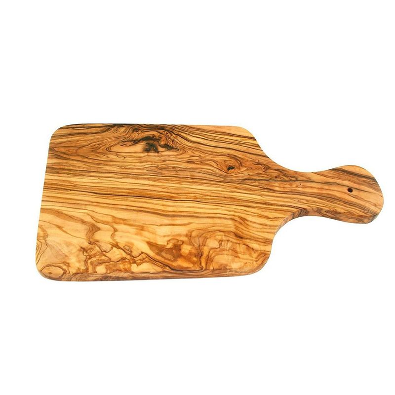 Casa si Gradina - Bucatarie si vesela - Ustensile bucatarie - Tocatoare de bucatarie - Tocator mic dejun din lemn de maslin cu maner, 30x15 cm, grosime 1.2 cm - Infinity.ro