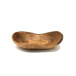 Casa si Gradina - Bucatarie si vesela - Vesela si tacamuri - Farfurii si boluri - Bol rustic oval din lemn de maslin, 14-16 cm, pentru gustari si servire - Infinity.ro