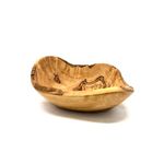 Casa si Gradina - Bucatarie si vesela - Vesela si tacamuri - Farfurii si boluri - Bol rustic oval din lemn de maslin, 9-11 cm, latime 6 cm, pentru gustari si servire - Infinity.ro