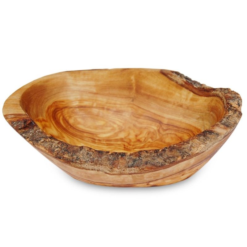 Casa si Gradina - Bucatarie si vesela - Vesela si tacamuri - Farfurii si boluri - Bol rustic oval din lemn de maslin, 9-11 cm, latime 6 cm, pentru gustari si servire - Infinity.ro