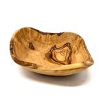 Casa si Gradina - Bucatarie si vesela - Vesela si tacamuri - Farfurii si boluri - Bol rustic oval din lemn de maslin, 12-14 cm, pentru gustari si servire - Infinity.ro