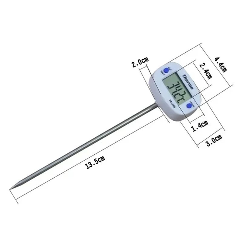 Casa si Gradina - Bucatarie si vesela - Ustensile bucatarie - Termometre bucatarie - Termometru digital pentru temperatura interna (carne) cu sonda din inox – -50°C–300°C, cap rotativ - Infinity.ro