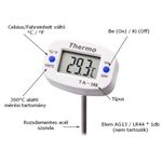 Casa si Gradina - Bucatarie si vesela - Ustensile bucatarie - Termometre bucatarie - Termometru digital pentru temperatura interna (carne) cu sonda din inox – -50°C–300°C, cap rotativ - Infinity.ro