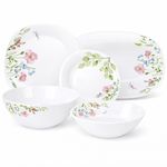 Casa si Gradina - Bucatarie si vesela - Vesela si tacamuri - Servicii de masa - Set de masa OPAL din portelan, patrat – 20 piese, model Flori de Pajiste - Infinity.ro