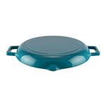 Electronice si Electrocasnice - Aragazuri, cuptoare si hote - Plite incorporabile - Plite pe gaz - Tigaie grill din fonta emailata 31 cm, cu cioc, turcoaz - Infinity.ro