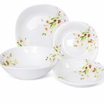 Casa si Gradina - Bucatarie si vesela - Vesela si tacamuri - Servicii de masa - Set de masa OPAL NOU, patrat – 19 piese, model Flori de Camp - Infinity.ro