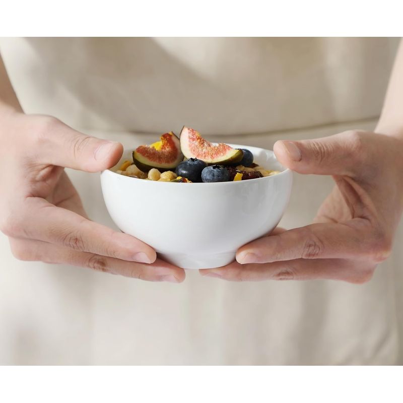 Casa si Gradina - Bucatarie si vesela - Vesela si tacamuri - Farfurii si boluri - Set 8 boluri mici din portelan alb 300 ml, boluri pentru copii, cereale, deserturi. rezistente la masina de spalat - Infinity.ro